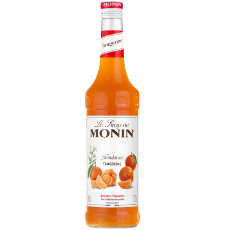 op. 0.7 l Syrop o smaku mandarynkowym - Tangerine Le Sirop de Monin - szklana butelka