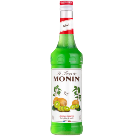 op. 0.7 l Syrop o smaku dojrzałych owoców kiwi - Kiwi Le Sirop de Monin - szklana butelka