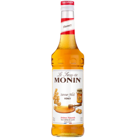 op. 0.7 l Syrop o smaku miodu wielokwiatowego - Honey Le Sirop de Monin - szklana butelka