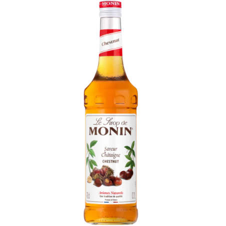 op. 0.7 l Syrop o smaku kasztanów jadalnych - Chestnut Le Sirop de Monin - szklana butelka