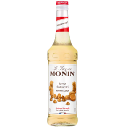 op. 0.7 l Syrop o smaku toffee - maślanego karmelu ze śmietanką - Butterscotch Le Sirop de Monin - szklana butelka