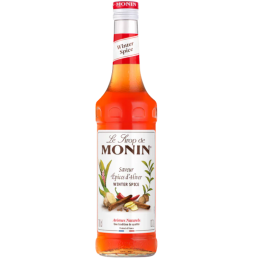 op. 0.7 l Rozgrzewający syrop o smaku przypraw korzennych z imbirem - Winter Spice Le Sirop de Monin - szklana butelka