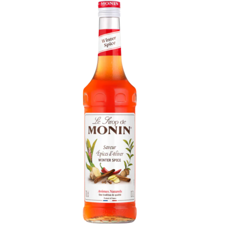op. 0.7 l Rozgrzewający syrop o smaku przypraw korzennych z imbirem - Winter Spice Le Sirop de Monin - szklana butelka