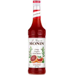op. 0.7 l Syrop o smaku czerwonych pomarańczy - Blood Orange Le Sirop de Monin - szklana butelka