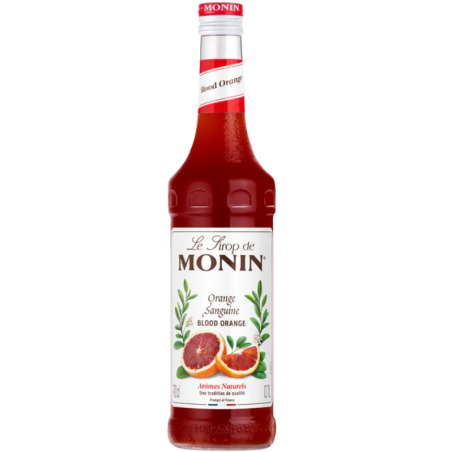 op. 0.7 l Syrop o smaku czerwonych pomarańczy - Blood Orange Le Sirop de Monin - szklana butelka