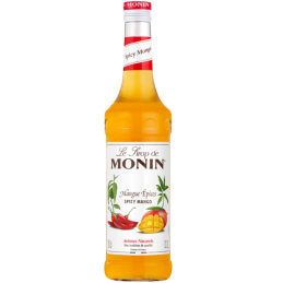 op. 0.7 l Syrop o smaku mango z pikantnym akcentem - Spicy Mango Le Sirop de Monin - szklana butelka