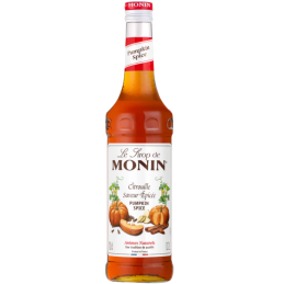 op. 0.7 l Syrop o smaku dyni z przyprawami korzennymi - Pumpkin Spice Le Sirop de Monin - szklana butelka