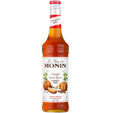 op. 0.7 l Syrop o smaku dyni z przyprawami korzennymi - Pumpkin Spice Le Sirop de Monin - szklana butelka