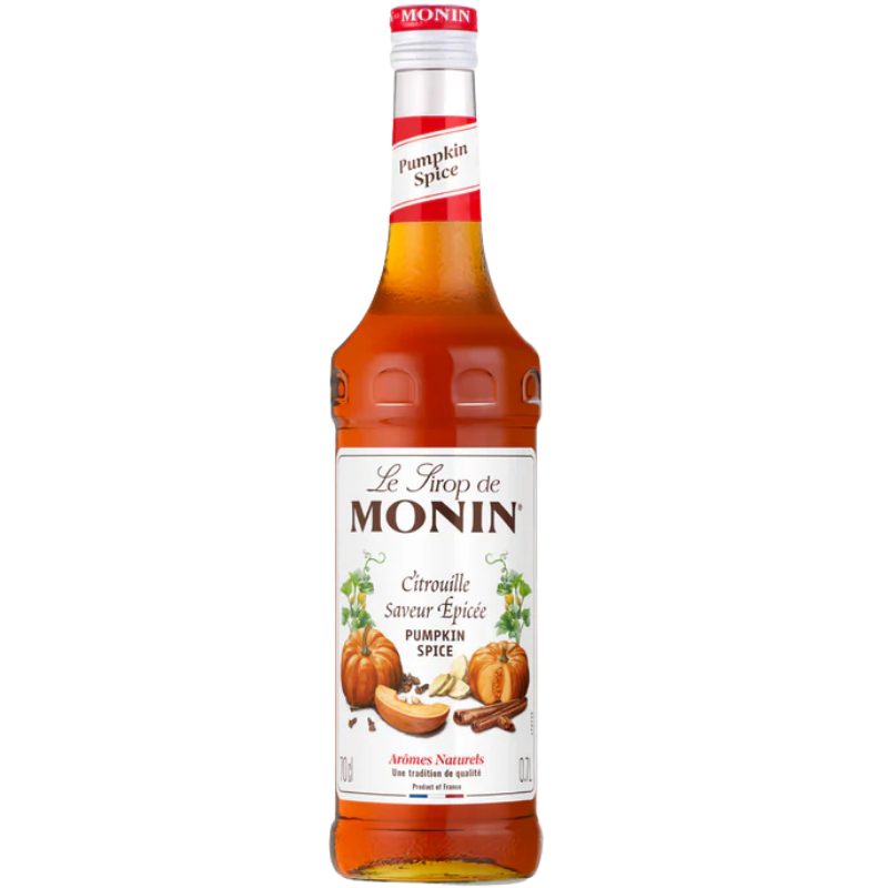 op. 0.7 l Syrop o smaku dyni z przyprawami korzennymi - Pumpkin Spice Le Sirop de Monin - szklana butelka