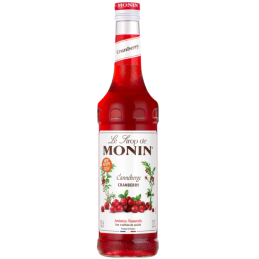 op. 0.7 l Syrop o smaku żurawinowym - Cranberry Le Sirop de Monin - szklana butelka