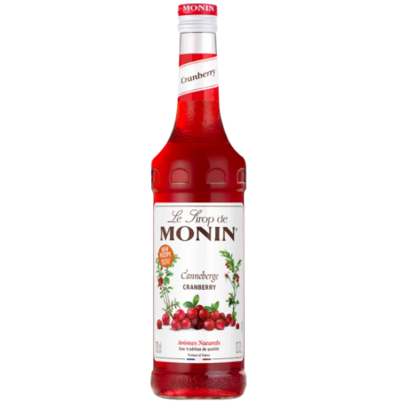 op. 0.7 l Syrop o smaku żurawinowym - Cranberry Le Sirop de Monin - szklana butelka