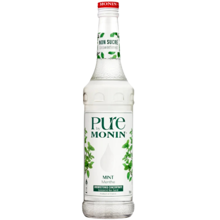 op. 0.7 l Mięta - koncentrat do napojów bez dodatku cukru - Mint Pure by Monin - szklana butelka