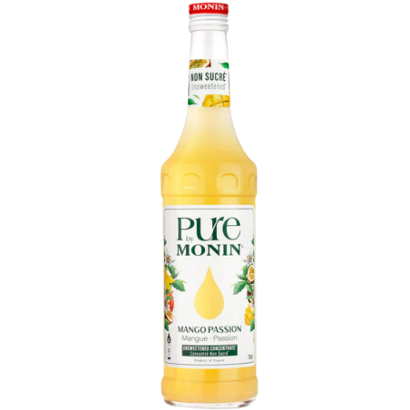 op. 0.7 l Mango i marakuja - koncentrat do napojów bez dodatku cukru - Mango Passion Pure by Monin - szklana butelka