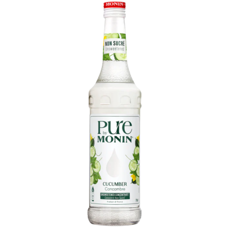 op. 0.7 l Zielony ogórek - koncentrat do napojów bez dodatku cukru - Cucumber Pure by Monin - szklana butelka