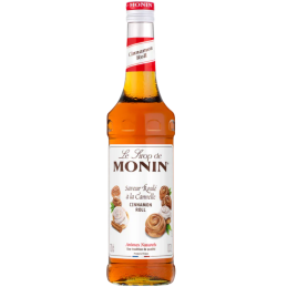 op. 0.7 l Syrop o smaku bułeczki drożdżowej z cynamonem - Cinnamon Roll Le Sirop de Monin - szklana butelka