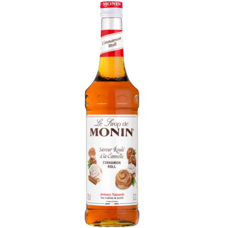 op. 0.7 l Syrop o smaku bułeczki drożdżowej z cynamonem - Cinnamon Roll Le Sirop de Monin - szklana butelka