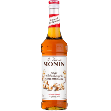 op. 0.7 l Syrop o smaku prażonych pianek z ogniska - Toasted Marshmallow Le Sirop de Monin - szklana butelka