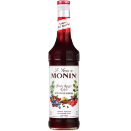 op. 0.7 l Syrop o smaku owoców jagodowych z przyprawami korzennymi - Spiced Red Berries Le Sirop de Monin - szklana butelka