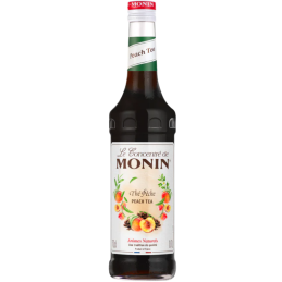op. 0.7 l Syrop bazowy o smaku herbaty brzoskwiniowej - Peach Tea Le Concentré de Monin - szklana butelka