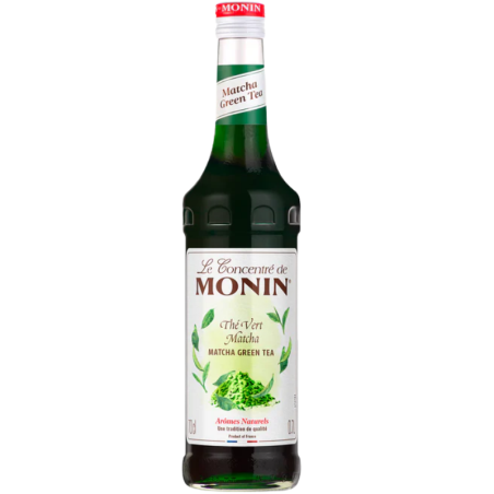 op. 0.7 l Syrop bazowy o smaku zielonej herbaty Matcha - Matcha Green Tea Le Concentré de Monin - szklana butelka