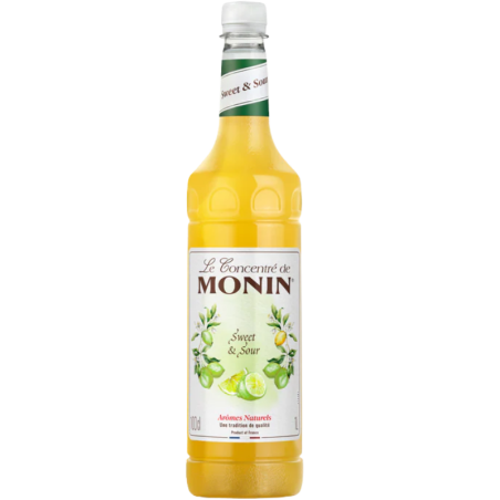 op. 1l Syrop bazowy do lemoniady cytrynowo-limonkowej - Sweet & Sour Le Concentré de Monin - plastikowa butelka