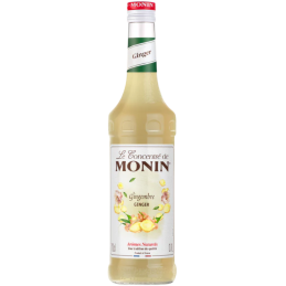 op. 0.7 l Syrop bazowy do napojów o smaku imbirowo-cytrynowym - Ginger Le Concentré de Monin - szklana butelka