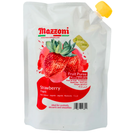 op. 1 kg Puree Słodka Truskawka - czysty przecier owocowy bez dodatku cukru - Mazzoni Ambient Puree
