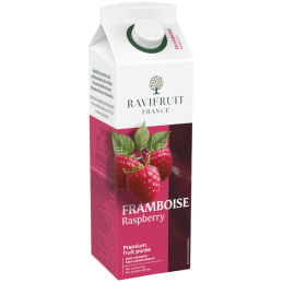 op. 1 kg Malina - RAVIFRUIT - pasteryzowany przecier owocowy - nowe opakowanie produktu