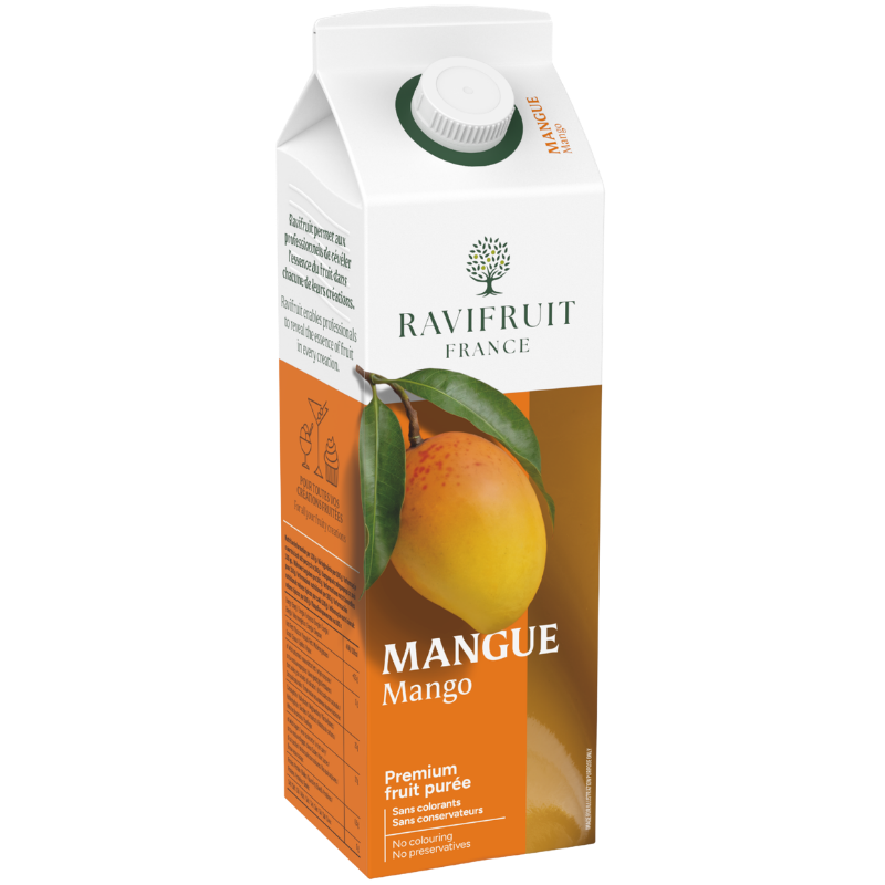 op. 1 kg Mango - RAVIFRUIT - pasteryzowany przecier owocowy - 90% zawartość owoców