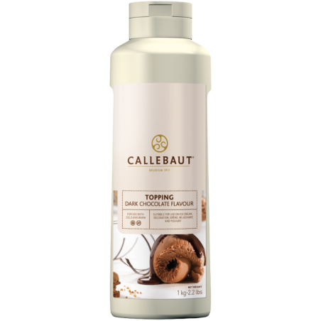 op. 1 kg Polewa o smaku ciemnej czekolady do lodów i deserów - Topping Dark Chocolate Flavour Callebaut
