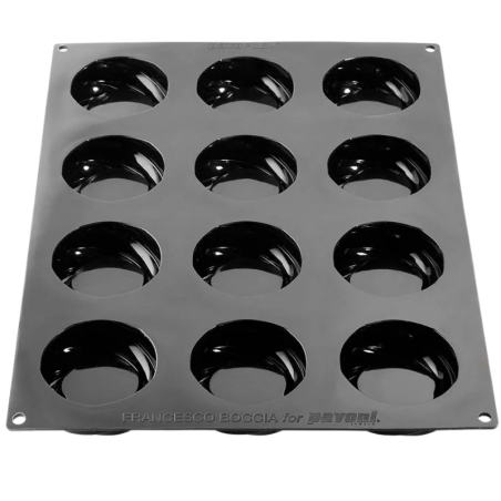 PX43117 Karma Pavoni Italia - forma silikonowa do monoporcji - śr. 80 x wys. 30 mm / poj. 120 ml x 12 porcji