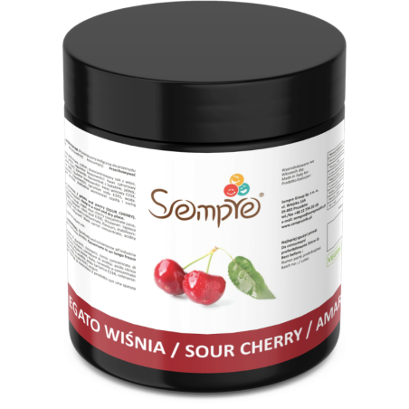 variegato wiśnia - zdjęcie poglądowe opakowania produktu z etykietą producenta - Sempre Ingredients