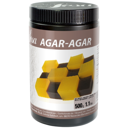op. 500 g Agar w proszku (E406) z dodatkiem dekstrozy - substancja żelująca- nr. kat. 41296 Sosa Ingredients