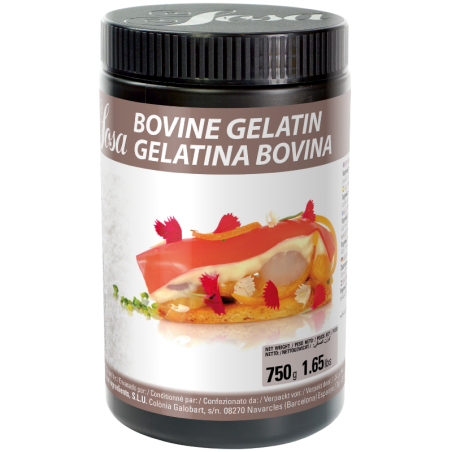 op. 750 g Bovine Gelatin - żelatyna wołowa w proszku - moc żelowania 220 Bloom - nr. kat. 48655 Sosa Ingredients