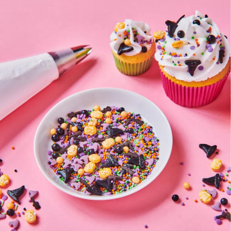op. 70 g Faboolous Halloween - mieszanka posypek cukrowych do dekoracji babeczek - 3D Sprinkle Medley Fun Cakes