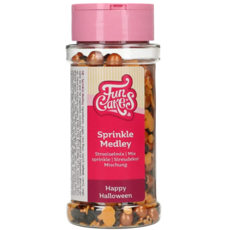 op. 65 g Happy Halloween - mieszanka posypek cukrowych do dekoracji babeczek - Sprinkle Medley Fun Cakes
