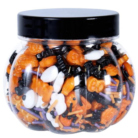 op. 136 g Pumpkin Panic - mieszanka posypek cukrowych do dekoracji babeczek - Halloween Sprinkle Mix PME Cake