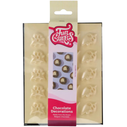 op. 20 szt. Duchy w czterech wzorach - zestaw gotowych dekoracji czekoladowych na Halloween - nr. kat. F50725 Fun Cakes