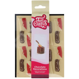 op. 10 szt. Noże we krwi - zestaw gotowych dekoracji czekoladowych na Halloween - nr. kat. F50735 Fun Cakes