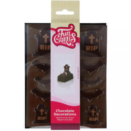 op. 14 szt. Cmentarz - zestaw gotowych dekoracji czekoladowych na Halloween - nr. kat. F50740 Fun Cakes