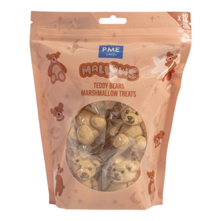 op. 12 szt. Pluszowe Misie - duże kolorowe pianki Marshmallow do dekoracji tortów i babeczek