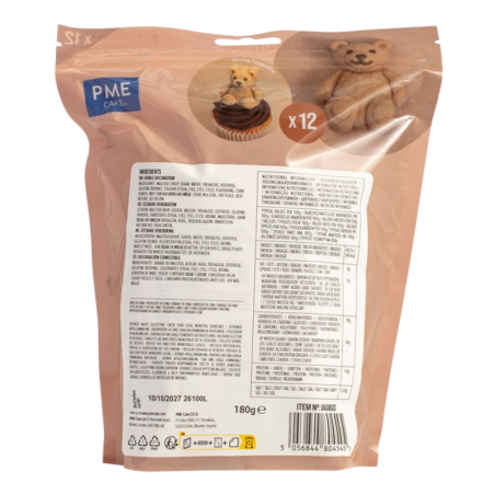 op. 12 szt. Pluszowe Misie - duże kolorowe pianki Marshmallow do dekoracji tortów i babeczek