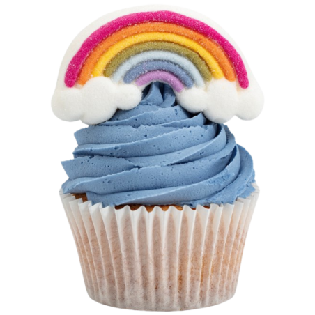 op. 12 szt. Tęczowe Jednorożce - duże kolorowe pianki Marshmallow do dekoracji tortów i babeczek