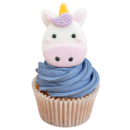 op. 12 szt. Tęczowe Jednorożce - duże kolorowe pianki Marshmallow do dekoracji tortów i babeczek