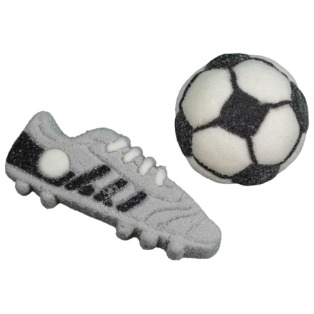 op. 12 szt. Piłka Nożna - duże kolorowe pianki Marshmallow do dekoracji tortów i babeczek
