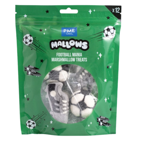 op. 12 szt. Piłka Nożna - duże kolorowe pianki Marshmallow do dekoracji tortów i babeczek