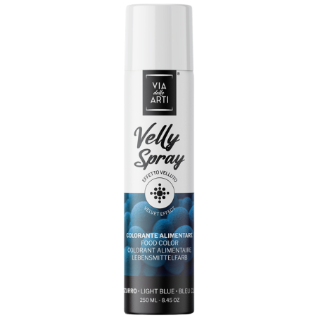 op. 250 ml Jasnoniebieski zamsz spożywczy w sprayu - strukturalny barwnik do dekoracji cukierniczych - Barima Artisanal