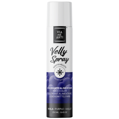 op. 250 ml Fioletowy zamsz spożywczy w sprayu - strukturalny barwnik do dekoracji cukierniczych - Barima Artisanal