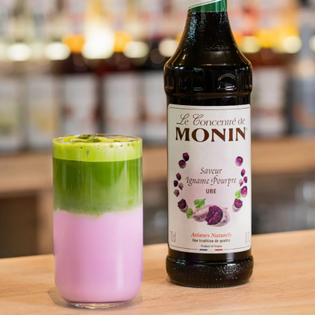 op. 0.7 l Syrop o smaku pochrzynu fioletowego - Ube Le Concentré de Monin - szklana butelka