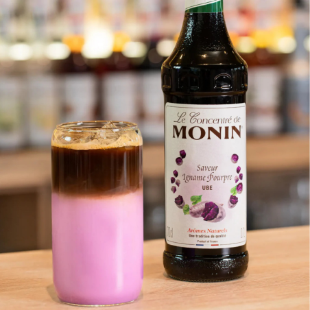 op. 0.7 l Syrop o smaku pochrzynu fioletowego - Ube Le Concentré de Monin - szklana butelka